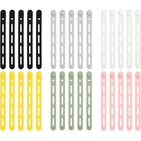 30 Organisateur de Cable, Range Cable Bureau, Enrouleur de Câbles Réutilisable, Organisateur élastiques pour Organiser les Câbles de Charge, Audio et Réseau (1/5)