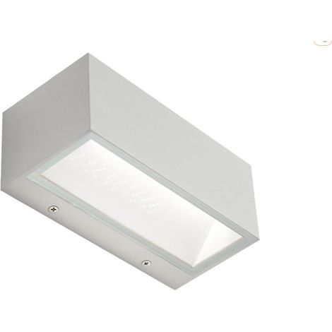 Applique Da Esterno Media Biemissione Box Alluminio Bianco 12W Led 4000K (1/2)