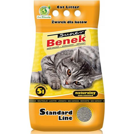 Certech Super Benek Standard Naturel - Litière agglomérante pour chats 5 l (1/2)