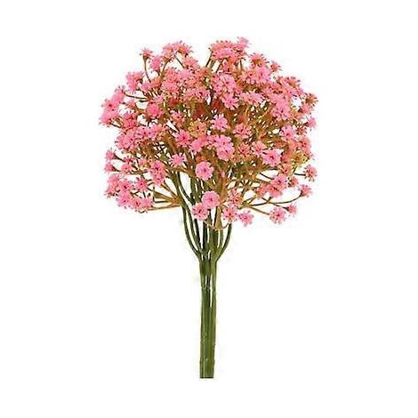 Lot de 6 fleurs artificielles de gypsophile réalistes, réutilisables, finitions soignées, couleurs inaltérables, fausses plantes pour la décoration intérieurerose (1/5)