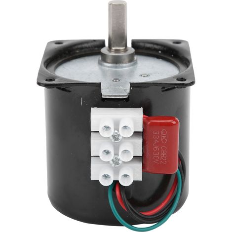 Moteur synchrone AC 14W à haute torsion, 2 voies, avec aimant permanent et support d'arbre central XD60KTYZ (110 tr/min, 220V AC) (1/5)