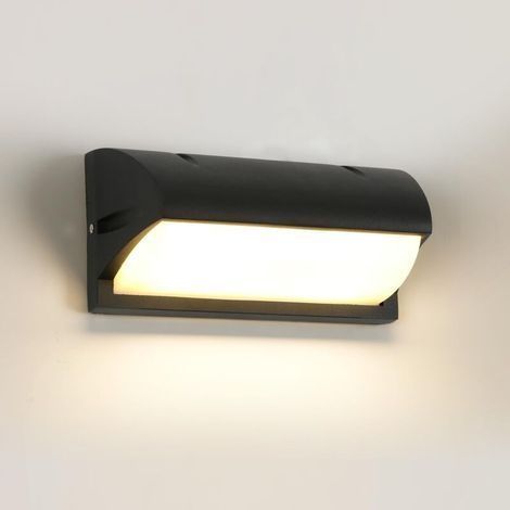 Applique Murale Exterieur LED, 18W Applique Extérieure Moderne, IP65 Étanche Luminaire Mural en Aluminium pour Jardin Pathway Couloir, 3000K Lumiere Blanc Chaud (1/5)