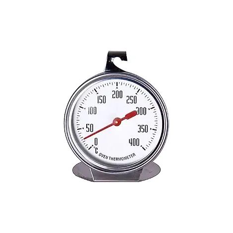 2,4-Zoll-Ofenthermometer, geeignet für Elektroöfen, mit großem Haken und Sockel, Edelstahl, Küchentemperatursensor. (1/4)