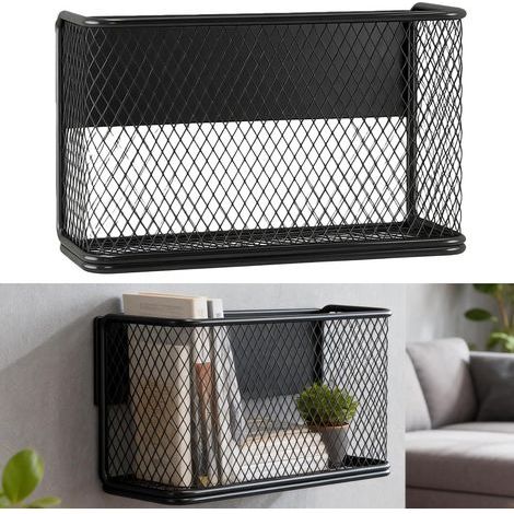 Paniers Magnétiques, Panier De Rangement Magnétique, Étagère Magnétique, Aucune Installation Requise, Porte Épices Magnétique Frigo Pour Le Rangement Et L'organisation De La Cuisine, Noir (1/5)