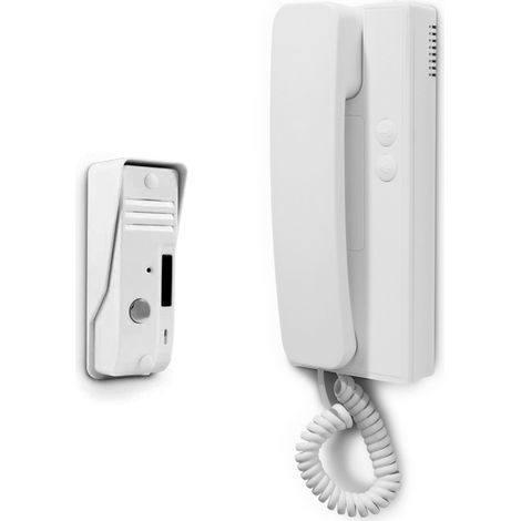 Avidsen – Interphone 2 fils avec platine de rue – Double commande pour portail et portillon – Alimentation 12V – Installation rapide