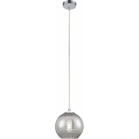 Suspension Reality Jaron chrome verre Ø20 E27 40W