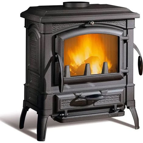 Nordica ISETTA 5.0 Stufa a legna 8.2 kW 235 m³ Con accumulo Ghisa smaltata Classe A+ 5 stelle colore Antracite