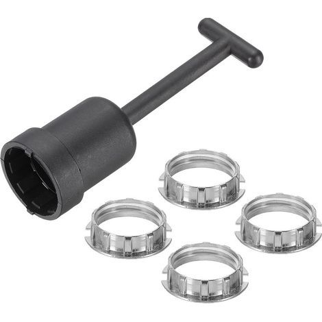 Kit Bagues de Douille Lampe G9 4 Bagues Alliage Zinc Argenté 95 mm Adaptateur de Support d Abat Jour en Alliage de Zinc de 95 x 27 x 27 mm 20 mm de 20 (1/5)