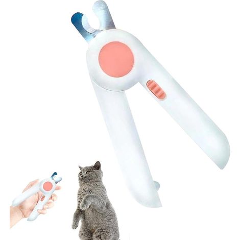 coupe-ongles Chat Avec Lumire Led, Outil De Coupe-griffes Pour Petits Animaux, Outil Professionnel Anti-claboussures Pour Toilettage D'ongles Pour (1/5)