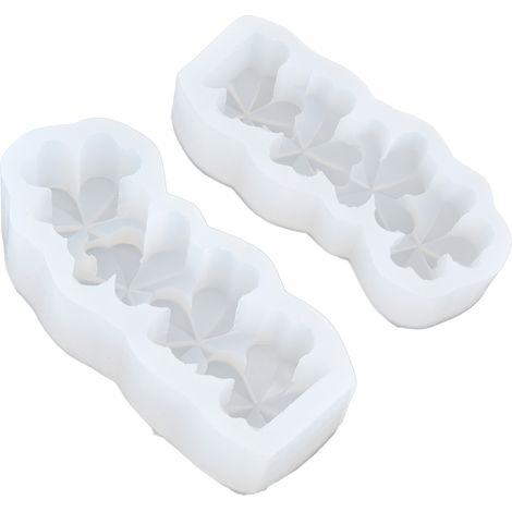 Moules à Bougies en Silicone Alimentaire, Faciles à Démouler pour Chocolat, Gâteaux et Décoration Maison DIY - Forme Trèfle à Quatre Feuilles (1/5)