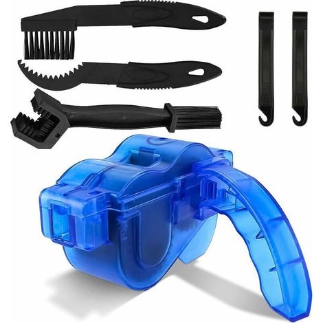 Outil Nettoyage Chaine Velo, Brosses de Nettoyage pour Vélos et Motos, Nettoyeur de Chaîne de Vélo, Kit de Nettoyage de Chaîne de Vélo, pour L'entretien Régulier de La Chaîne (1/5)