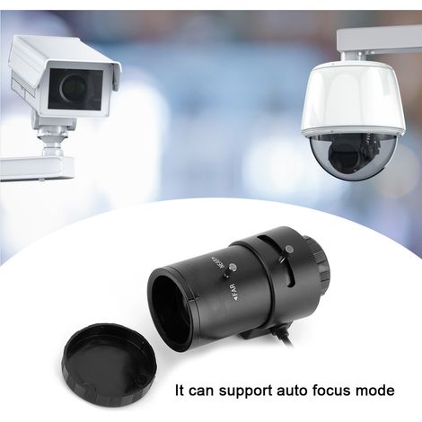 Objectif de surveillance en alliage d'aluminium 720P, monture CS, zoom automatique 2.8-12mm pour caméra de sécurité (1/4)