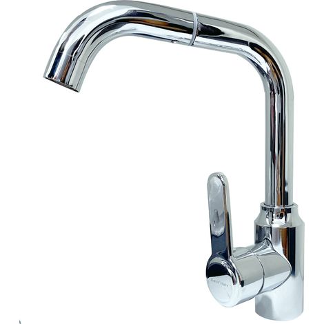 Rubinetto Cucina Canna Alta Miscelatore Lavello Rotante Monocomando Cromato 8702 (1/5)