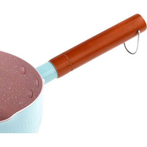 Japanischer Kochtopf, antihaftbeschichtet, für Milch-, Nudel- und Suppensauce, Babynahrung, blau, 20 cm (1/5)