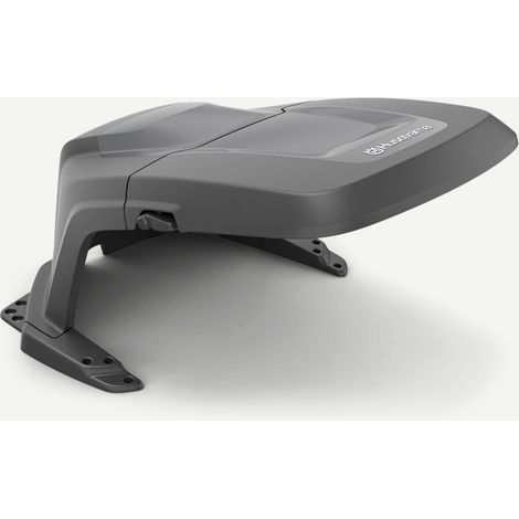 Husqvarna Automower Garage für NERA Modelle ✔ wettergeschützte Garage für 305E, 310E, 320, 405XE, 410XE, 430X, 450X NERA Mähroboter mit klappbarem Dach (1/2)