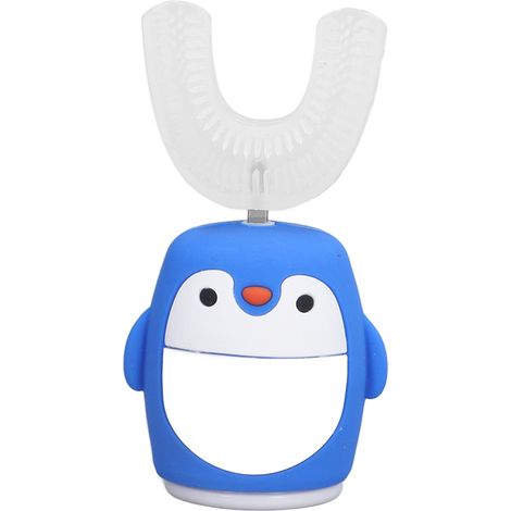 Weiche Silikon-Zahnbürste in U-Form, 360°-Mundreinigung, elektrische Zahnbürste mit Cartoon-Motiv für Kinder, klein (1/5)