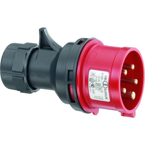 ABL SURSUM CEE Stecker, IP44, 32A, 5-polig, 400V, 6h, rot 6h 400V IP44 (1/5)