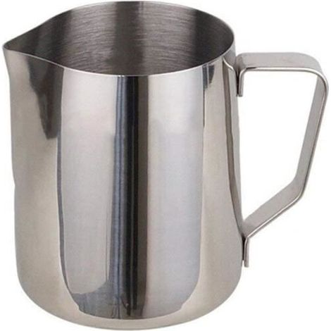 Pichet à lait - Inox - 150ML - Poignée résistante à la chaleur - Idéal pour café et mousse de lait (1/4)
