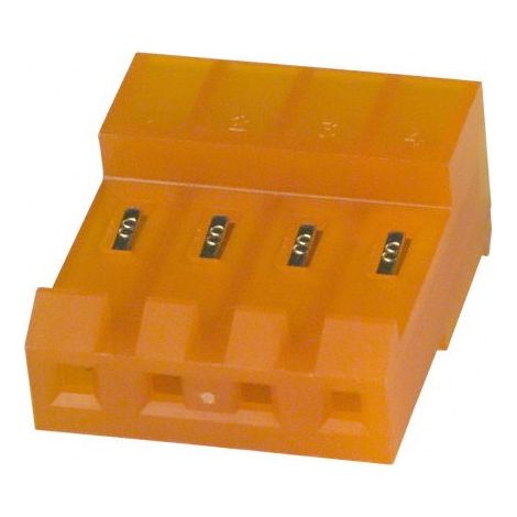 Connecteur MTA 156 Femelle 4 Voies Orange pour câble AWG 18