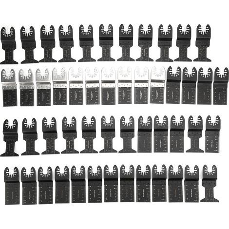 50Pcs Oscillating Bimetal Saw Blades Quick Release Kit Combination Cutting/Percussion Tool Set (1/5)