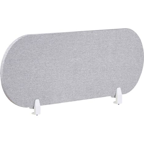 Séparateur de Bureau en PET Acoustique Recouvert de Tissu 120 x 40 cm Gris Clair Sparky