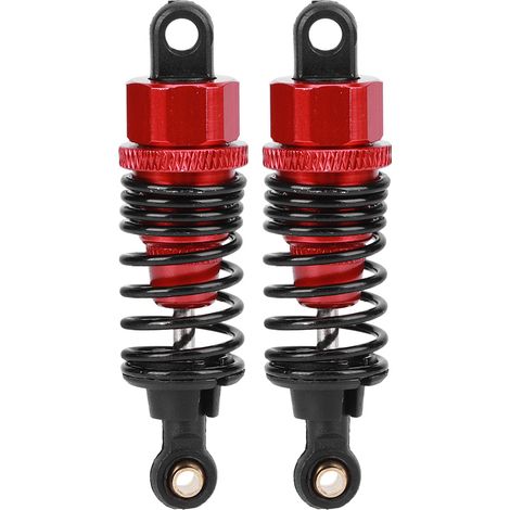 Lot 2 Amortisseurs Métalliques 1/10 60mm Rouges, Pièce Accessoire pour Voiture HSP RC (1/5)