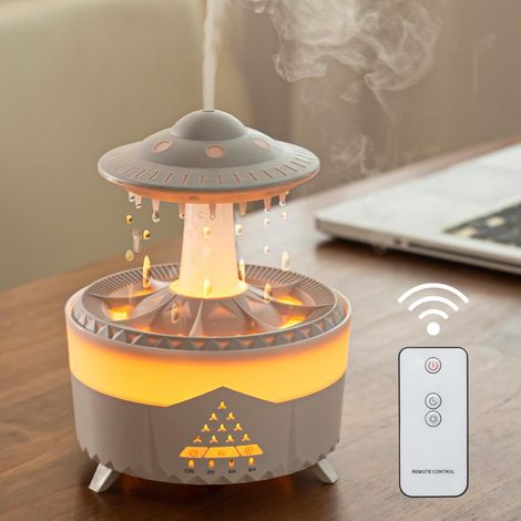 UFO-Regentropfen-Luftbefeuchter fürs Schlafzimmer, 350 ml großes Fassungsvermögen, Aroma-Diffusor für Zuhause, Kaltnebel-Luftbefeuchter für erholsamen Schlaf, Aromatherapie-Diffusor für Schlafzimmer,  (1/5)