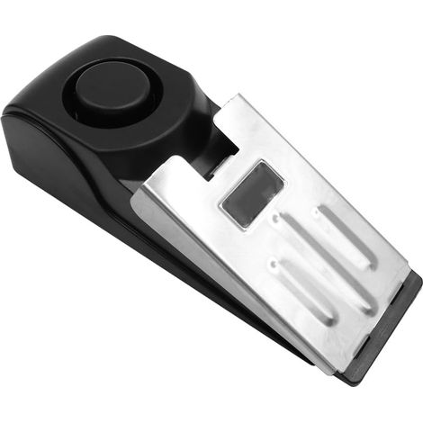Alarme d'arrêt de porte et serrure de porte portable, alarme de butée de porte antidérapante avec alerte 120 dB, kit de porte de sécurité réglable à double protection pour la sécurité (1/5)