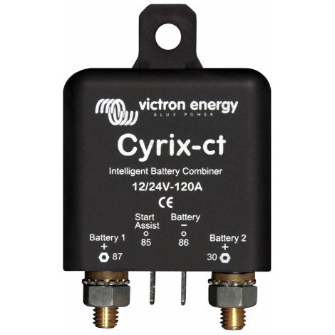 Victron – Coupleur de batteries automatique 12/24V 120A – Contacteur mécanique à microprocesseur – Connexion parallèle automatique – Remplacement séparateurs à diodes