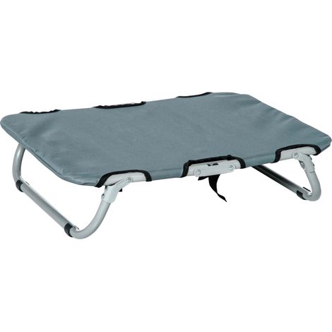 easycomfort lettino per cani pieghevole in acciaio e tessuto oxford per interni ed esterni, 59x46x15 cm, grigia (1/5)