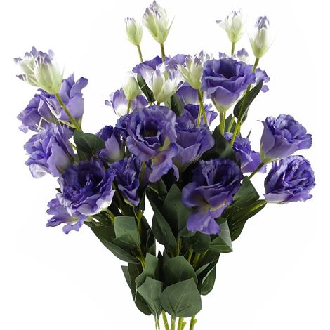 Pack of 6 x 80cm Artificial Purple Wild Rose Stem - 36 Flowers (1/5)