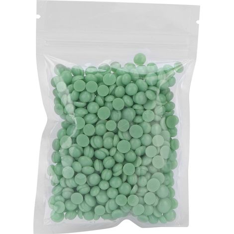 Perles de cire épilatoire dure 50g à l'huile d'arbre à thé - Épilation professionnelle pour femmes et hommes (1/5)