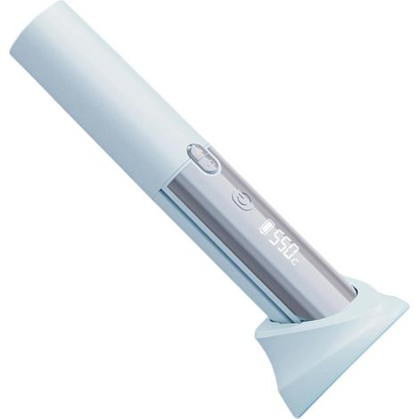 Fer à lisser et à friser rechargeable avec fonction de température sans danger pour les cheveux fins à épais (1/5)