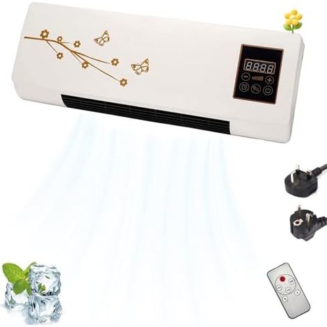 Mini climatiseur Mural Portable avec Refroidissement et Chauffage Rapides et Silencieux, Aucune Installation requise