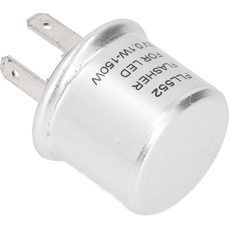 LED-Blinkerrelais mit Aluminiumgehäuse, 2-polig, geringer Stromverbrauch, 12 V (1/5)