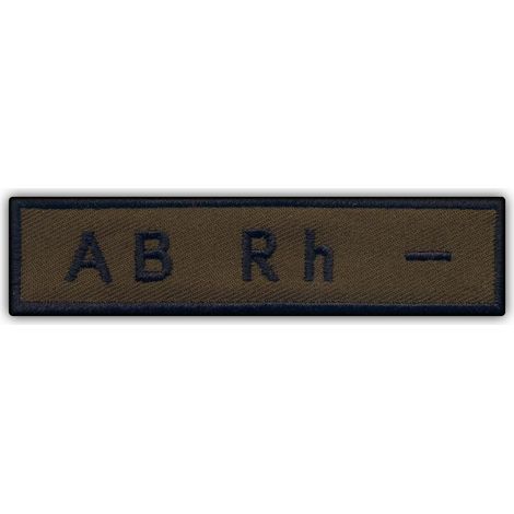 Patchion Gruppo Sanguigno AB Rh - - Retro Magnetico - Patch/Distintivo/Emblema Ricamato