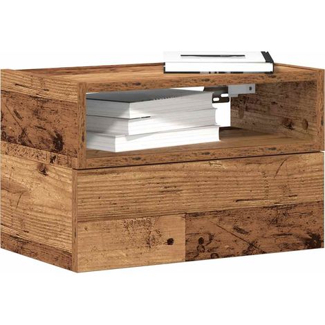 Wand-Nachttisch Altholz-Optik 45x26x28,5 cm