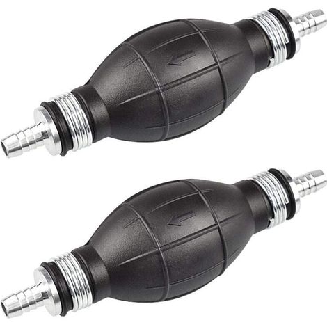 2 PCS Pompes Transfert De Liquide Manuelle en Caoutchouc Pompe À Siphon Manuelle Pompe à Main pour Solvant d'Essence d'Aqueduc Liquide Carburant Diesel d'Essence de Gaz(Noir) (1/4)