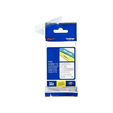 BROTHER Cinta laminada transparente/blanco 18 mm (1/5)