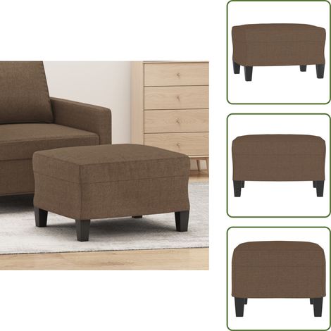 Sofa-Fußhocker - vidaXL Fußhocker Braun 60x50x41 cm Stoff - Relaxhocker (1/5)
