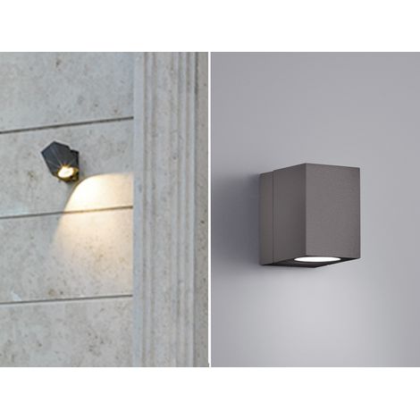 Rechteckige Wandleuchte Tiber Spot Led verstellbar IP54 Anthrazit H10 cm Trio Lighting (1/5)