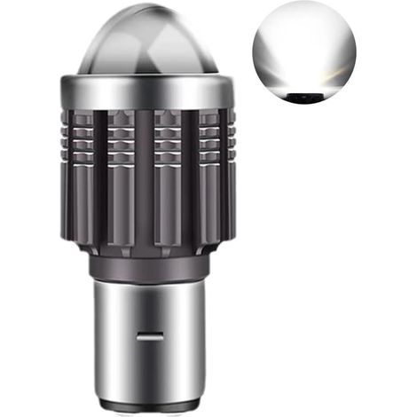 Ampoule Led Moto - BA20D - Feu Haut Bas 12 V - 12000 Lm - Angle 360° - IP65 - 50000 Heures - Pour Moto et Moto Électrique
