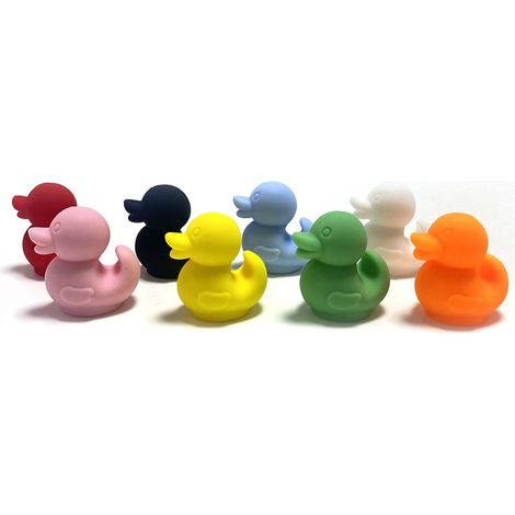8 clips de fixation pour câbles, silicone, 25 x 25 x 18,3 mm, blanc/noir/rose/rouge/bleu/jaune/vert clair/orange, bureau/mur/voiture/table de chevet (1/5)
