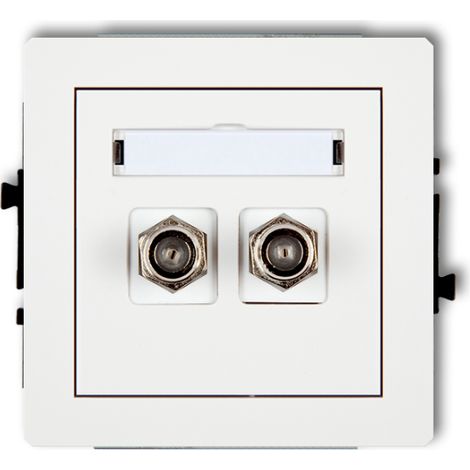 Conector de antena doble tipo F Deco (SAT), blanco niquelado DGF-2