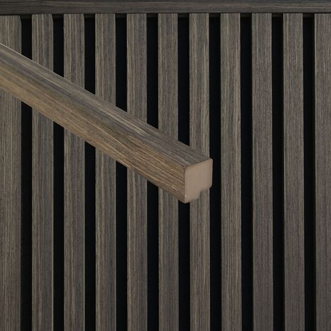 Home Deluxe Moldura final para panel acústico ENDO Roble Ahumado - 80 cm - cantidad: 5