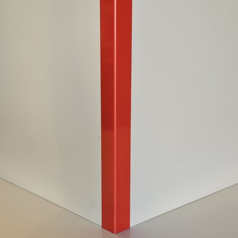 Lot 5 Cornières d'angle RAL 3020 Rouge Signalisation - épaisseur 1,5mm - Long 150 cm (4,5 cm x 4,5 cm ) (1/2)
