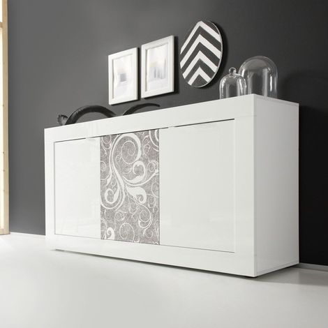 Madia HIT Linea Fancy finitura Bianco lucido con Serigrafia (1/4)