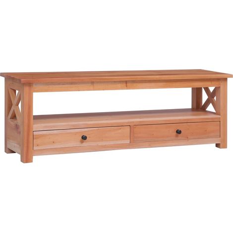 Mobile TV multimediale scaffale per televisione televisione buffet sala da pranzo soggiorno camera da letto 115 x 30 x 40 cm legno massello di mogano marrone 020025789