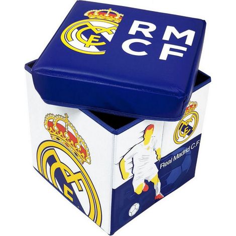 Tabouret de rangement cube Real Madrid CF