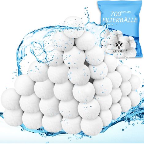 Boules filtrantes pour piscine 700 g, remplacement du sable filtrant, système de filtration haute efficacité pour piscine et spa (1/5)